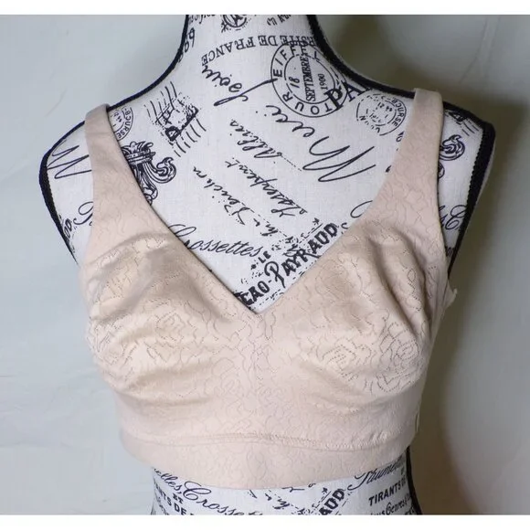🆕WACOAL Inside Job Full Unpadded Wireless Bra 38C Beige #852345 - Picture 4 of 7